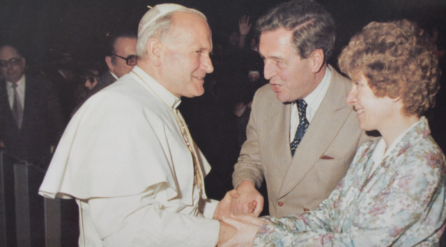 Jack Nuala Scarisbrick meeting Pope John Paul II 1978